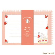 莫莫日貨 2025 古川紙工 x TOCOROCOMUGI 聯名限定款 美濃和紙迷你信封信紙組 (全4款) - 日本製精緻和風信紙套裝, 1個, 01.甜點貓咪 LT702, Multi-color