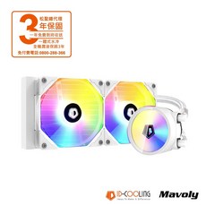 ID-COOLING ZOOMFLOW 240XT SNOW ARGB 一體式水冷 (白色), 1個
