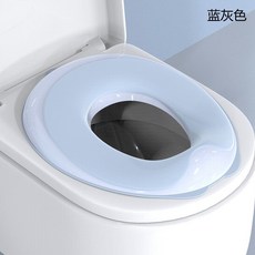 兒童馬桶圈嬰兒小女孩座便器厠所家用女寶座便圈女寶馬桶坐墊腳踏, 藍灰色（適用1-7歲）送掛鉤