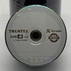 【台灣製造】TRUSTEE 特A級 DVD-R 16X 4.7GB 120MIN 空白燒錄光碟片 (50片裝), 1個