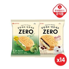 롯데 제로 모나카(말차+밀크), 14개