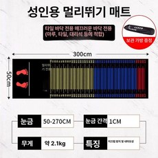 멀리뛰기 매트 학교 체육용 육상 훈련용 실기 준비 측정, 1개, 교사용 300 x 50cm