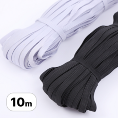 로멀리 고탄력 바지 허리 고무줄 밴드 10mm, 1개, 블랙
