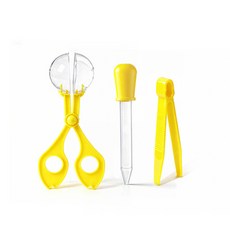 兒童精細化訓練工具 幼兒園科教教具 兒童益智玩具 手眼協調科學玩具, 1個, 黃色三件套