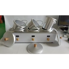 왁스 히터 스테인리스 스틸 제모 기계 파라핀 전기 워머 가정용, 1개, 유럽 플러그 600+600+1000 플러그