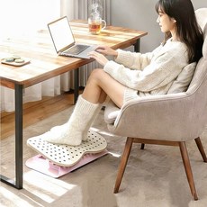 올해브 인체공학 사무실 책상 각도조절 발받침대, 엘로우핑크 40cm*26.5cm*12cm