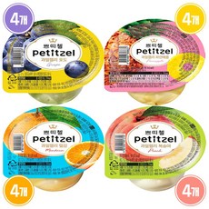 CJ 쁘띠첼 과일젤리 밀감4+복숭아4+포도4+파인애플4, 16개, 90g