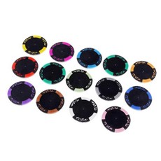 포커 칩 클레이 멀티 컬러 실제 카지노 액면가 표시 게임 파티용, 1개, 2. 4 Pcs