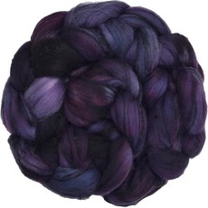 리빙 드림 원사 핸드 염색 초미세 텐셀 로빙 스피닝 및 펠팅. 5온스 그리너리, Plum, 1oz, 1개
