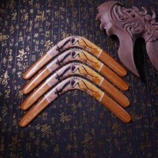 핸드메이드 부메랑 수제 날아가는 목재 나무 잔디 게임 캐치 잡기, 1개