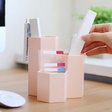 데스크 정리함 서랍형 소품보관함 사무용품 수납 책상정리 문구류 보관함 화이트, 1개, 핑크