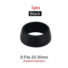 자전거 시트 포스트 고무 링 먼지 커버 사이클링 실리콘 방수 산악 보호, 25-30mm Black 1pcs, 01 25-30mm Black 1pcs, 1개