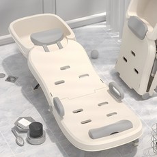 접이식 등받이 좌식 의자 침대용 각도 조절 체어 임산부 어르신 환자 보조 대형 안락의자, 1개, 업그레이드블루세면대호스PU패드