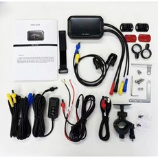와이파이 앱 GPS 지원 오토바이 DVR 블랙박스 듀얼 렌즈 1080P IPS 스크린 12개월 보증 IP65 방수 G센서 차량용, with wifi and GPS, 없음