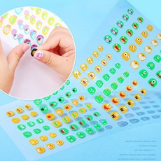 어린이 네일스티커 손톱꾸미기 4가지테마 손톱뜯는 버릇 습관 고치기 다양한 디자인 우수한 접착성 유아 여자아이 선물 키즈 네일, 1세트