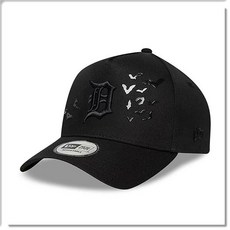 NEW ERA 蝙蝠圖案可調節棒球帽 潮流運動遮陽帽, 黑, 1個