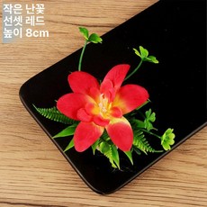 일식 식당 접시 플레이팅 스시 사시미 장식, 선셋 레드 스몰 오키드 50개