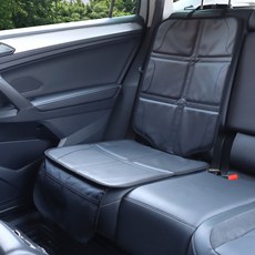 Pefirst 카시트 프로텍터 대형 두꺼운 가죽 방수 안전 시트 마모 방지 압입 방지 자동차 인테리어 용품, 1개, 검정