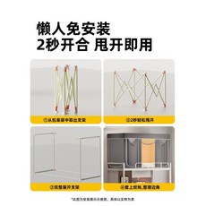 床簾蚊帳一體式學生宿舍寢室上下鋪床幔全包免安裝, 0.9m牀-下鋪單開門 自連接免拼支架 ,四面遮光-紳士灰 高遮光+A類母嬰加密帳