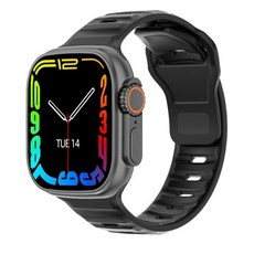 DT8Ultra 台灣繁體 通話心率藍牙手錶 LINE功能 NFC支付 無線充電 心率血氧運動智能手錶 運動手環, 黑色, 49mm, 藍牙