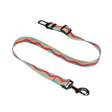 【摩達客】寵物用汽車安全帶 安全繩 編織造型款 兩色可選 汽車專用安全繩(中小型狗狗適用 外出保護配件), 波浪款, 1個