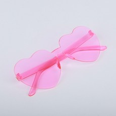 다온이미지 무테 하트 선글라스 핑크 인싸 안경
