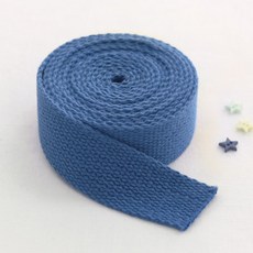 패션스타트 코튼 가방끈 스트랩 줄 에코백 컬러 웨이빙끈 25mm 1롤 (900cm), 1개, 블루