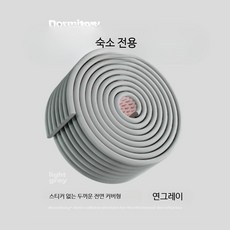헤드보드 충돌방지 패드 접착식 벽 쿠션 방수 실리콘 마감 보호용 쿠션, 그레이  폭 8cm/두께 0.8cm 2미터【모자급 소재