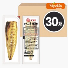 오뚜기 오쉐프 간편 순살 고등어구이 60g (30개) 대용량 생선구이 뼈없는 냉동 구운고등어, 30개