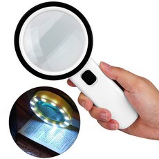큼직한 휴대용 LED 돋보기 30배 고배율 미세 작업 독서, 1개, 상세페이지 참조