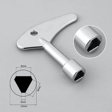 通用型電梯三角鑰匙 適用奧的斯通力三菱日立電梯配件, 1個, 圖中B款三角鑰匙（中間開孔）