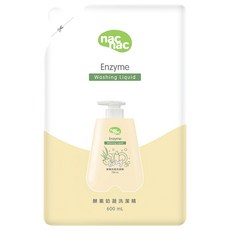 nac nac 酵素奶瓶蔬果洗潔精, 600ml, 1包