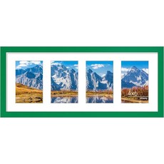 Vittanly 8x20 Collage Picture Frame Displays 4Pcs 4x6 Pictures with Mat or 1Pcs 8x20 without Mat