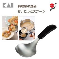 貝印 料理家 逸品 18-8 不銹鋼 分菜服務匙 21.5CM 日本製, 1個