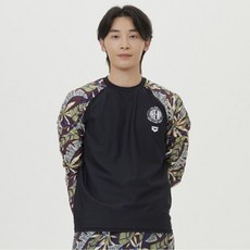 아레나 남성 리프 레저 래쉬가드 A4BM1PR06BLK