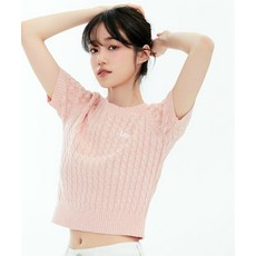 LEE 우먼 케이블 니트 핑크 456907
