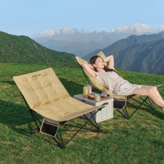 AORAN 캠핑의자 1+1 접이식 각도조절 두꺼운, 2개, 4단 조절 카키