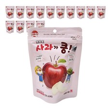 뽀로로 사과가 쿵 X15개 국내산 동결건조 사과100% 천연사과칩 식품첨가물zero, 15개, 15g