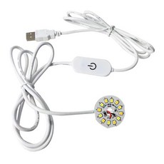 1.5m 라인 길이 DC 5V USB LED 조명 3 색 10W 책상 램프 터치 스위치 디밍 가능 침실 독서 야간, 02 3W, 02 하얀색