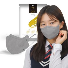 플로우 KF94 천사 새부리형 마스크 MS 중소형, 5개입, 6개, 그레이
