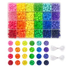 우정 팔찌 만들기 키트에 대 한 조랑말 구슬 24 색상 Kandi 세트 720pcs 플라스틱 무지개 대량 및 980pcs 편지 위트