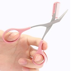 눈썹가위 눈썹손질, 눈썹가위-단품, 1개, 핑크
