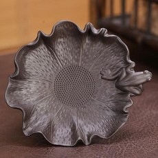 紫砂茶漏 創意茶濾 功夫茶具配件 陶瓷過濾網, 青蛙荷葉網（新版）, 1個