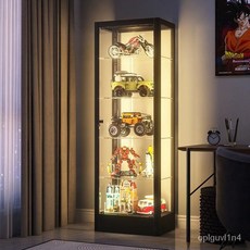 廚事優手辦櫃展示櫃帶燈玻璃櫃傢用防塵儲物架樂高玩具模型陳列櫃 HPMS, 單門4層-高160寬50深40cm,不帶燈