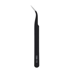 네일아트 스톤 파츠 핀셋 다꾸 스티커 족집게 셀프네일아트 네일아트재료 젤네일, 1개, 블랙 핀셋 C타입 ESD-15