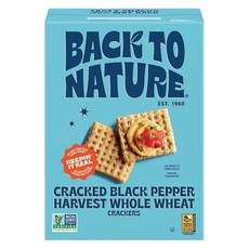 Back to Nature 크랙 블랙 페퍼 하베스트 홀 위트 크래커 240g