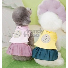 마켓그리드 강아지 한복 드레스 예쁜드레스, M_옐로우