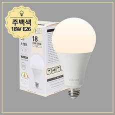 KS 비츠온 LED 전구 18W 4000k, 5개, 주백색