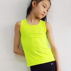 한디자인 리듬체조 연습복 슬리브리스탑 그린