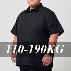 남성용 라지 셔츠 반팔 상의 초대형 10XL 12XL 본격 캐주얼 여름 패션 블랙 소셜 캐주얼 셔츠 100-175KG